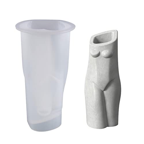 ZMKY Menschlicher Körper Vase Silikonform,Weiblicher Körper Vase Silikonform - 3D nackte weibliche Tonformen, DIY-Kristall-Epoxidharz-Handwerk, antihaftbeschichtete, Wiederverwendbare Silikonformen von ZMKY