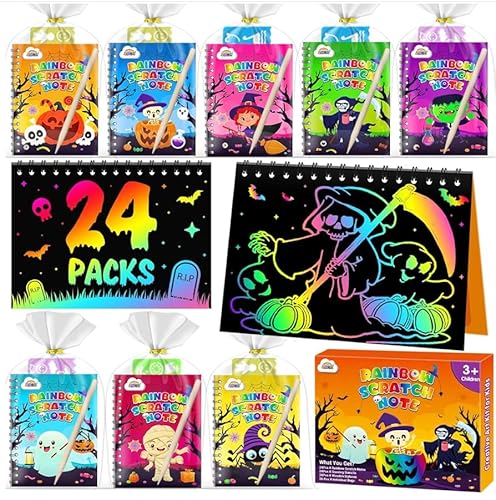 ZMLM Halloween-Partytütenfüller für Kinder: Kratzkunst für Kinder, Halloween-Taschen, Geschenke, Spielzeug, Bulk-Kratzkunst, Notizbuch, Kratzpapier ZMLM Halloween-Partytütenfüller für Kinder: Kratzkunst für Kinder, Halloween-Taschen, Geschenke, Spielzeug, Bulk-Kratzkunst, Notizbuch, Kratzpapier von ZMLM