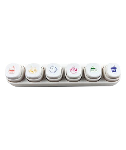 6-in-1 Vorfärbendes Planer-Stempel-Set – tragbare Küchen-Multi-Stempel mit Aufbewahrungsbox für Bullet Journal, Scrapbooking, Reisen, tägliche Planung – 100 mm x 15 mm (6 Themen, schnell trocknende 6-in-1 Vorfärbendes Planer-Stempel-Set – tragbare Küchen-Multi-Stempel mit Aufbewahrungsbox für Bullet Journal, Scrapbooking, Reisen, tägliche Planung – 100 mm x 15 mm (6 Themen, schnell trocknende von ZMLSED