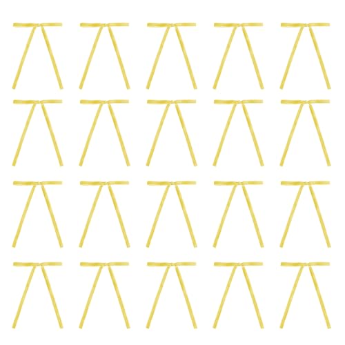 20 x Samt-Fransen mit Bindeband, stilvolle saisonale Verzierung, vorgebundenes Band, Schmetterlingsknoten-Ornament von ZMYING