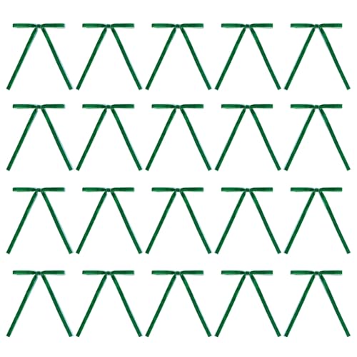 20 x Samt-Fransen mit Bindeband, stilvolle saisonale Verzierung, vorgebundenes Band, Schmetterlingsknoten-Ornament von ZMYING