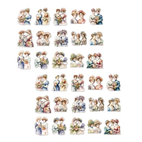 Sticker Booklet 1 Blatt Dekorative Aufkleber für Scrapbooking Journaling Kunst Handwerk Album Handbook Journaling Journal von ZMYING