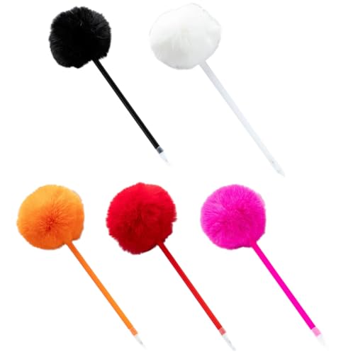 ZMYING 5 x pelziger Kugelschreiber, lustiges Schreibwerkzeug, 1,0 mm, nachfüllbar, glatt zu schreiben, für Studenten, Frauen, Mädchen, Schreiben, Tagebücher ZMYING 5 x pelziger Kugelschreiber, lustiges Schreibwerkzeug, 1,0 mm, nachfüllbar, glatt zu schreiben, für Studenten, Frauen, Mädchen, Schreiben, Tagebücher von ZMYING