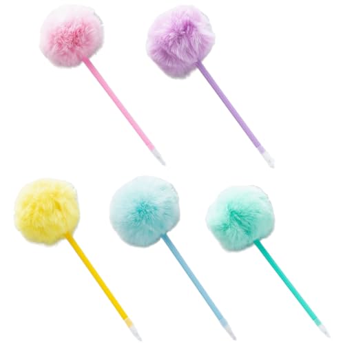 ZMYING 5 x pelziger Kugelschreiber, lustiges Schreibwerkzeug, 1,0 mm, nachfüllbar, glatt zu schreiben, für Studenten, Frauen, Mädchen, Schreiben, Tagebücher ZMYING 5 x pelziger Kugelschreiber, lustiges Schreibwerkzeug, 1,0 mm, nachfüllbar, glatt zu schreiben, für Studenten, Frauen, Mädchen, Schreiben, Tagebücher von ZMYING