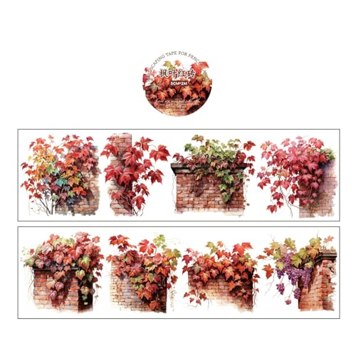 ZMYING Scrapbooking Hintergrund Klebeband Garten Landschaftsbau Dekoratives Klebeband für Journal Planer Album Scrapbooking Dekoration ZMYING Scrapbooking Hintergrund Klebeband Garten Landschaftsbau Dekoratives Klebeband für Journal Planer Album Scrapbooking Dekoration von ZMYING