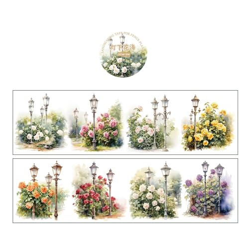 ZMYING Scrapbooking Hintergrund Klebeband Garten Landschaftsbau Dekoratives Klebeband für Journal Planer Album Scrapbooking Dekoration ZMYING Scrapbooking Hintergrund Klebeband Garten Landschaftsbau Dekoratives Klebeband für Journal Planer Album Scrapbooking Dekoration von ZMYING