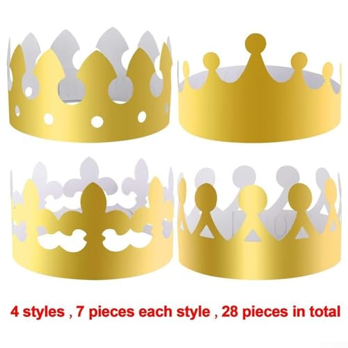 ZMdooreasy Stilvolle 20 Stück King Crown Partyhüte perfektes Accessoire für jede Party oder Veranstaltung (28 Stück) von ZMdooreasy