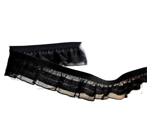 RüSchenbesatz Bilateraler Rüschen-Spitzenbesatzstoff for die Heimdekoration, farbiges elastisches Band FüR NäHen Kleid Diy Hochzeitskleid(Color1) von ZNJAMN