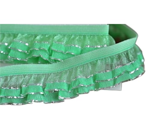 RüSchenbesatz Bilateraler Rüschen-Spitzenbesatzstoff for die Heimdekoration, farbiges elastisches Band FüR NäHen Kleid Diy Hochzeitskleid(Color5) von ZNJAMN