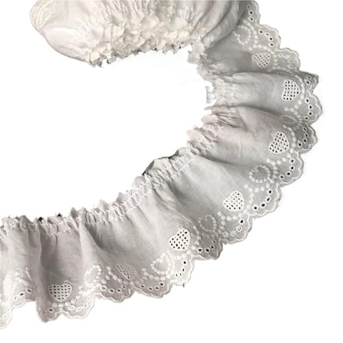 RüSchenbesatz Breite Spitze, Baumwolle, Stickerei, gekräuselte Spitze, Zubehör, Kleidung, Zubehör, Rock Saum, Rahmenstoff FüR NäHen Kleid Diy Hochzeitskleid von ZNJAMN