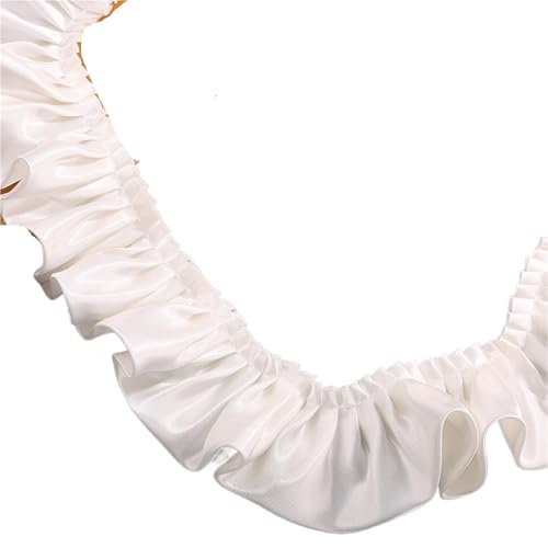 RüSchenbesatz Plissee, gekräuselte, reflektierende Stoffspitze, DIY-Puppenkleid, Rock, Heimtextilien, Sofabezug, Haustierschrankrahmen, Nähmaterialien FüR NäHen Kleid Diy Hochzeitskleid(Beige) von ZNJAMN