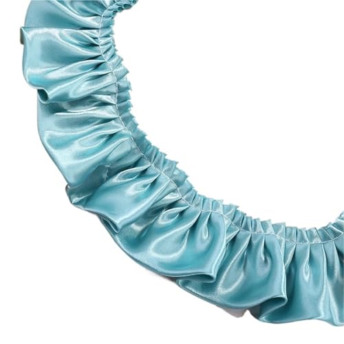 RüSchenbesatz Plissee, gekräuselte, reflektierende Stoffspitze, DIY-Puppenkleid, Rock, Heimtextilien, Sofabezug, Haustierschrankrahmen, Nähmaterialien FüR NäHen Kleid Diy Hochzeitskleid(Blue) von ZNJAMN