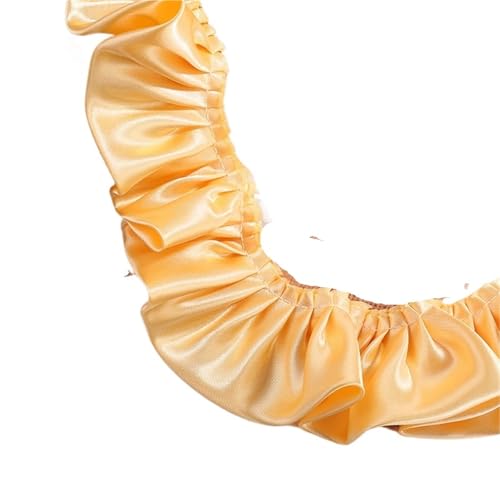 RüSchenbesatz Plissee, gekräuselte, reflektierende Stoffspitze, DIY-Puppenkleid, Rock, Heimtextilien, Sofabezug, Haustierschrankrahmen, Nähmaterialien FüR NäHen Kleid Diy Hochzeitskleid(Gold) von ZNJAMN
