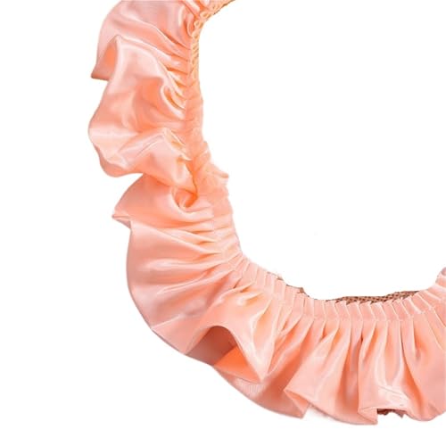 RüSchenbesatz Plissee, gekräuselte, reflektierende Stoffspitze, DIY-Puppenkleid, Rock, Heimtextilien, Sofabezug, Haustierschrankrahmen, Nähmaterialien FüR NäHen Kleid Diy Hochzeitskleid(Orange) von ZNJAMN