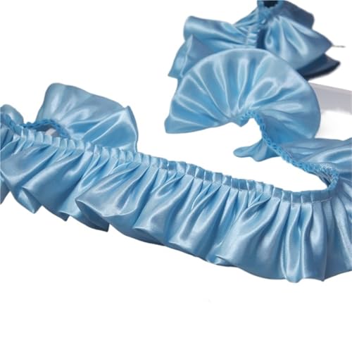 RüSchenbesatz Plissee Band Stoff Rüschen Spitze Rand Trim Saum for DIY Handwerk Kleid Blume Bouquet Zubehör FüR NäHen Kleid Diy Hochzeitskleid(Color 1) von ZNJAMN
