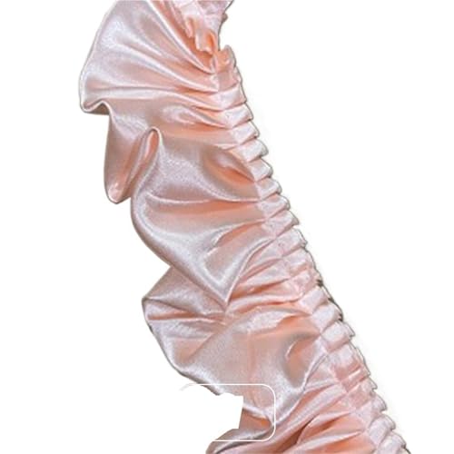 RüSchenbesatz Plissee Band Stoff Rüschen Spitze Rand Trim Saum for DIY Handwerk Kleid Blume Bouquet Zubehör FüR NäHen Kleid Diy Hochzeitskleid(Color 7) von ZNJAMN