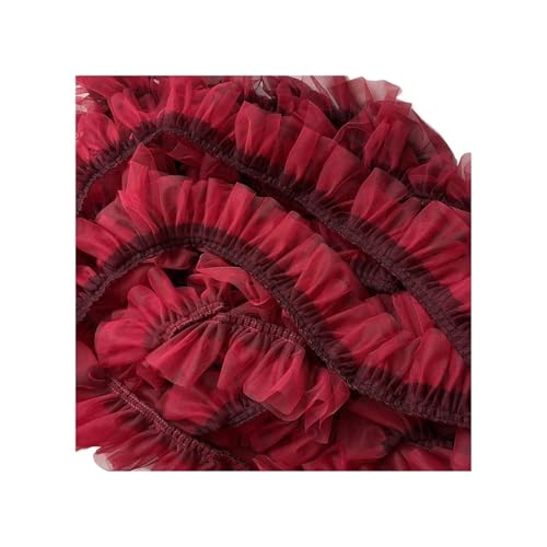 RüSchenbesatz Rüschenbesatz, Netz-Spitzenbesatz mit Rüschen, transparente Plissee-Einfassung for DIY-Mode und Dekoration FüR NäHen Kleid Diy Hochzeitskleid(Color1) von ZNJAMN