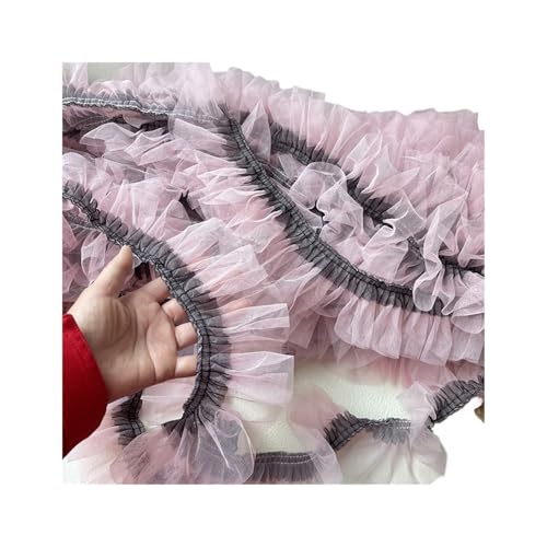 RüSchenbesatz Rüschenbesatz, Netz-Spitzenbesatz mit Rüschen, transparente Plissee-Einfassung for DIY-Mode und Dekoration FüR NäHen Kleid Diy Hochzeitskleid(Color2) von ZNJAMN
