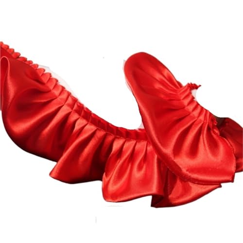 RüSchenbesatz Spitzenrand, doppellagig, Rüschenbesatz, glänzend, Satin, Plisseeband, Stoff, Glitzer, for Hochzeitspuppen, Kleid, DIY, Kinder, Nähen, Basteln FüR NäHen Kleid Diy Hochzeitskleid(Color 6) von ZNJAMN