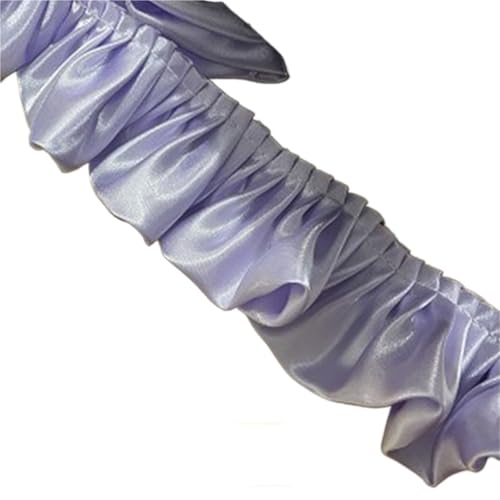 RüSchenbesatz Spitzenrand, doppellagig, Rüschenbesatz, glänzend, Satin, Plisseeband, Stoff, Glitzer, for Hochzeitspuppen, Kleid, DIY, Kinder, Nähen, Basteln FüR NäHen Kleid Diy Hochzeitskleid(Color 8) von ZNJAMN