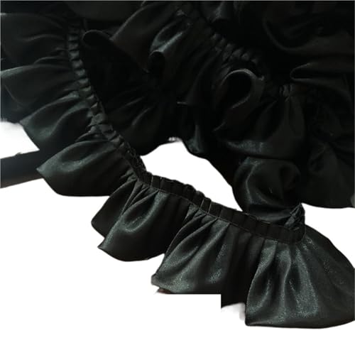 RüSchenbesatz Spitzenrand, doppellagig, Rüschenbesatz, glänzend, Satin, Plisseeband, Stoff, Glitzer, for Hochzeitspuppen, Kleid, DIY, Kinder, Nähen, Basteln FüR NäHen Kleid Diy Hochzeitskleid(Color 5) von ZNJAMN