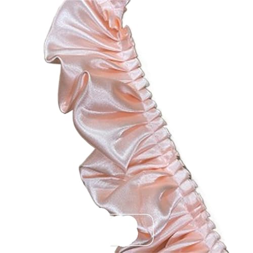 RüSchenbesatz Spitzenrand, doppellagig, Rüschenbesatz, glänzend, Satin, Plisseeband, Stoff, Glitzer, for Hochzeitspuppen, Kleid, DIY, Kinder, Nähen, Basteln FüR NäHen Kleid Diy Hochzeitskleid(Color 7) von ZNJAMN