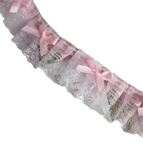 RüSchenbesatz Weiße zarte Schleife Rüschen Stickerei Spitze Stoffe for Kleidung Geschenk Home Accessoire handgemachte Nähen Trim Handwerk FüR NäHen Kleid Diy Hochzeitskleid von ZNJAMN