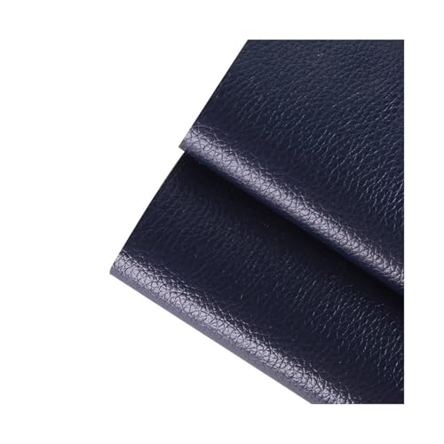 ZNQNDSR Kunstleder Reparaturset 39x54 Lederband Mit Litschi-Textur, Selbstklebender Leder-Reparaturflicken Für Couch, Sofa, Boot, Sitz, Stuhl, Handtasche(Dark blue) von ZNQNDSR