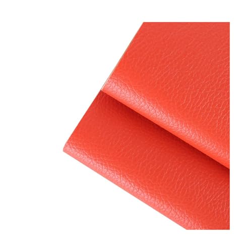 ZNQNDSR Kunstleder Reparaturset 39x54 Lederband Mit Litschi-Textur, Selbstklebender Leder-Reparaturflicken Für Couch, Sofa, Boot, Sitz, Stuhl, Handtasche(Orange) von ZNQNDSR