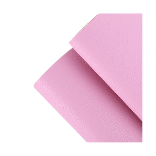 ZNQNDSR Kunstleder Reparaturset 39x54 Lederband Mit Litschi-Textur, Selbstklebender Leder-Reparaturflicken Für Couch, Sofa, Boot, Sitz, Stuhl, Handtasche(Pink) von ZNQNDSR