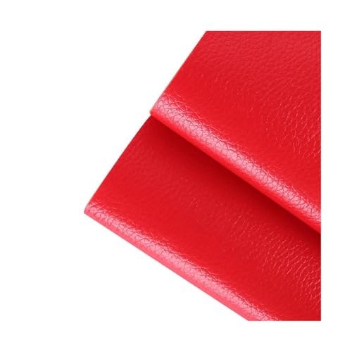 ZNQNDSR Kunstleder Reparaturset 39x54 Lederband Mit Litschi-Textur, Selbstklebender Leder-Reparaturflicken Für Couch, Sofa, Boot, Sitz, Stuhl, Handtasche(Red) von ZNQNDSR