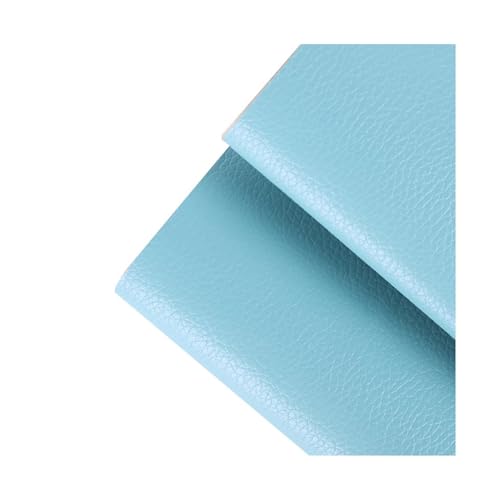 ZNQNDSR Kunstleder Reparaturset 39x54 Lederband Mit Litschi-Textur, Selbstklebender Leder-Reparaturflicken Für Couch, Sofa, Boot, Sitz, Stuhl, Handtasche(Sky blue) von ZNQNDSR