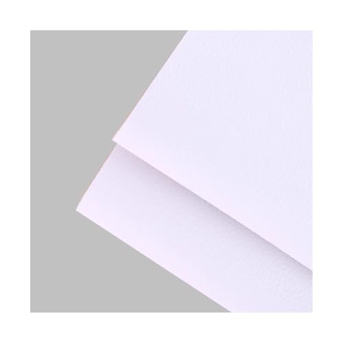 ZNQNDSR Kunstleder Reparaturset 39x54 Lederband Mit Litschi-Textur, Selbstklebender Leder-Reparaturflicken Für Couch, Sofa, Boot, Sitz, Stuhl, Handtasche(White) von ZNQNDSR