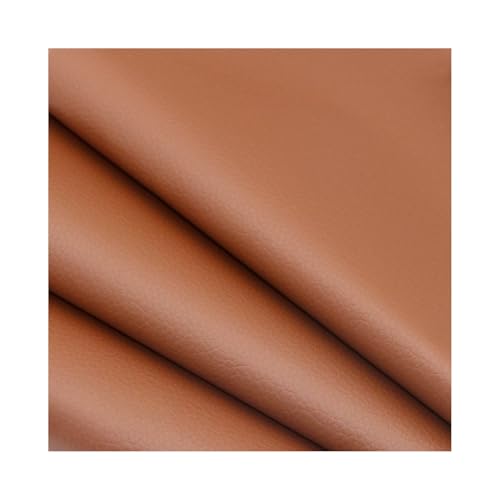 ZNQNDSR Kunstleder Reparaturset 9,8 X 23 Selbstklebende Lederflicken, Zuschneidbares Lederband Mit Litschi-Textur Für Autositze, Stühle, Couch, Sofa(Light Brown) von ZNQNDSR