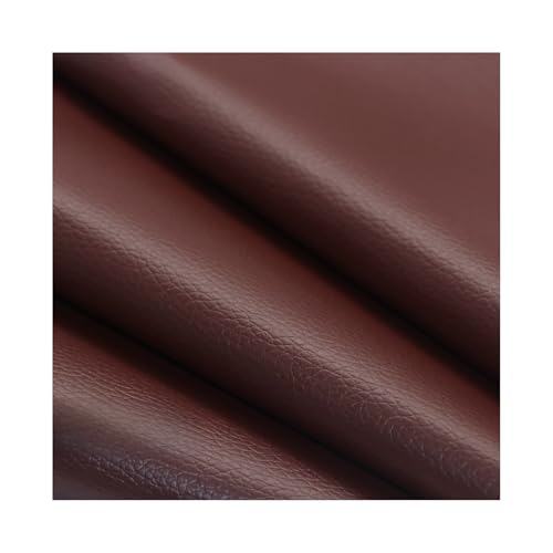 ZNQNDSR Kunstleder Reparaturset Zuschneidbares 19,7 X 27 Zoll Lederband Mit Litschi-Textur, Selbstklebender Leder-Reparaturflicken Für Sofas, Autositze Und Stühle(Dark Brown) von ZNQNDSR