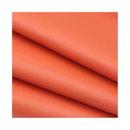 ZNQNDSR Kunstleder Reparaturset Zuschneidbares 19,7 X 27 Zoll Lederband Mit Litschi-Textur, Selbstklebender Leder-Reparaturflicken Für Sofas, Autositze Und Stühle(Orange) von ZNQNDSR