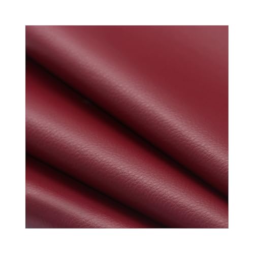ZNQNDSR Kunstleder Reparaturset Zuschneidbares 19,7 X 27 Zoll Lederband Mit Litschi-Textur, Selbstklebender Leder-Reparaturflicken Für Sofas, Autositze Und Stühle(Wine red) von ZNQNDSR