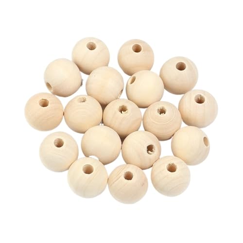 10–100 Stück Holzperlen in Log-Farbe, runde Holzperlen, lose Perlen, Abstandsperlen for die Schmuckherstellung, DIY-Armband, Halskette, Basteln Für Makramee Basteln(6mm 100pcs) von ZNTIHZ