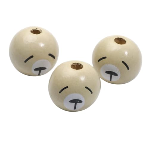 10 stücke Nette Holz Tiere Perlen Malerei Natürliche Holz Perlen for Schmuck Machen Diy Armband Zubehör Handgemachte Handwerk Für Makramee Basteln(Color 14) von ZNTIHZ