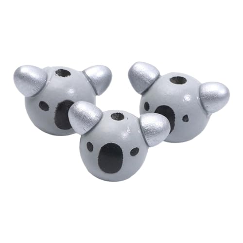 10 stücke Nette Holz Tiere Perlen Malerei Natürliche Holz Perlen for Schmuck Machen Diy Armband Zubehör Handgemachte Handwerk Für Makramee Basteln(Color 2) von ZNTIHZ
