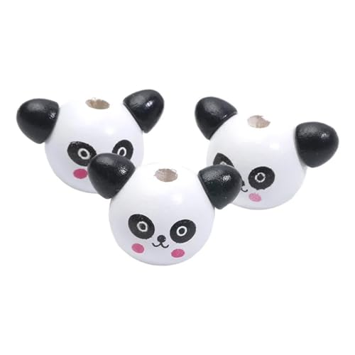 10 stücke Nette Holz Tiere Perlen Malerei Natürliche Holz Perlen for Schmuck Machen Diy Armband Zubehör Handgemachte Handwerk Für Makramee Basteln(Color 8) von ZNTIHZ