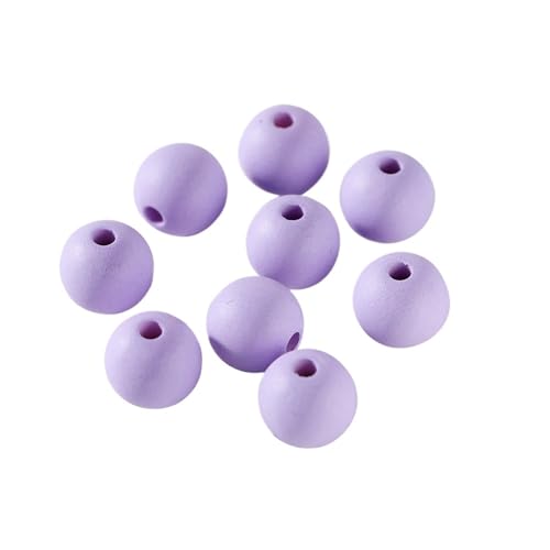 30/50/100pc Runde BeadsLoose Spacer Perlen for Schmuck machen DIY handgemachte Armbänder Zubehör Für Makramee Basteln(Purple,6mm x 100pcs) von ZNTIHZ