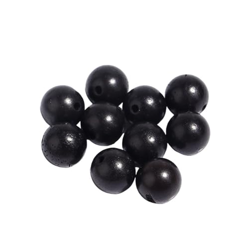 30–100 Stück natürliche schwarze Holzperlen, runde lose Abstandsperlen for die Schmuckherstellung, DIY-Armband, Perlenzubehör Für Makramee Basteln(10mm (50pcs)) von ZNTIHZ