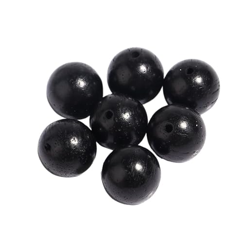 30–100 Stück natürliche schwarze Holzperlen, runde lose Abstandsperlen for die Schmuckherstellung, DIY-Armband, Perlenzubehör Für Makramee Basteln(12mm (30pcs)) von ZNTIHZ