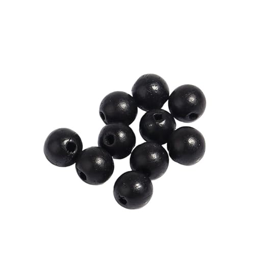 30–100 Stück natürliche schwarze Holzperlen, runde lose Abstandsperlen for die Schmuckherstellung, DIY-Armband, Perlenzubehör Für Makramee Basteln(8mm (100pcs)) von ZNTIHZ