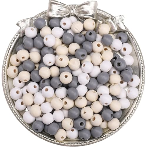 50–100 Stück einfarbige Holzperlen, lose Abstandshalter, runde Perlen for die Schmuckherstellung, DIY-Perlenarmbänder, Halskettenzubehör Für Makramee Basteln(Mix Color 05 100pcs) von ZNTIHZ
