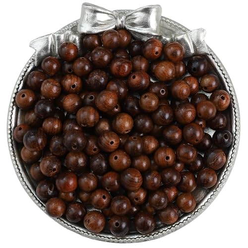 50 Stück Vintage Naturholz Runde Perlen Verstreute Abstandshalter Holzperlen for Schmuckherstellung Armbänder Basteln DIY Zubehör Für Makramee Basteln(Color 2) von ZNTIHZ