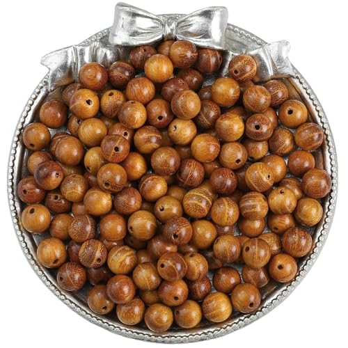 50 Stück Vintage Naturholz Runde Perlen Verstreute Abstandshalter Holzperlen for Schmuckherstellung Armbänder Basteln DIY Zubehör Für Makramee Basteln(Color 4) von ZNTIHZ