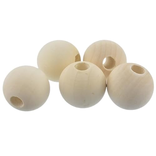 Natürliche Holzperlen, Glatte, Runde Holzperlen, Lose Abstandsperlen For Die Schmuckherstellung, DIY, Handgefertigte Accessoires Für Makramee Basteln(12mm 50pcs) von ZNTIHZ