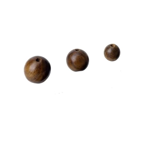 Natürliche Holzperlen mit losem Loch for die Herstellung von Schmuck for Selbermachen, for Damen und Herren Für Makramee Basteln(20pcs,6mm) von ZNTIHZ